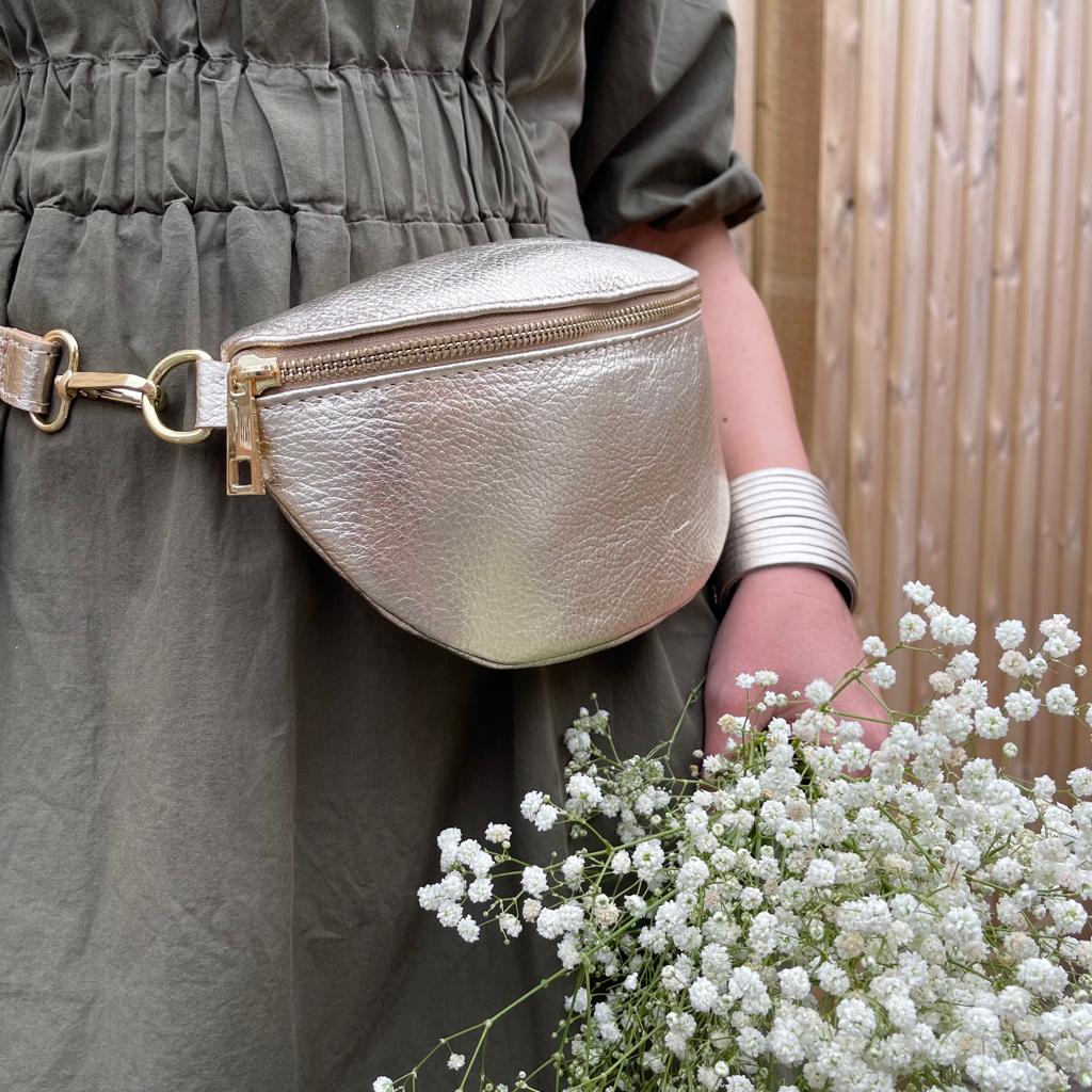 Rose gold outlet belt bag