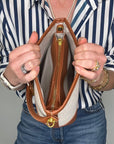 Preorder for dispatch w/c 15/6 - Dark Tan & Canvas Bucket Bag