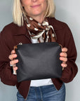 Dark Brown Suede Bucket Bag