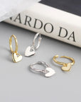 Gold Heart Hoop Huggies