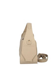 Light Taupe Leather Handheld/Crossbody Bag