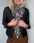 Mocha Animal Print Scarf