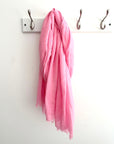 Bubblegum Pink Plain Lightweight Scarf