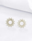 Gold Sunburst Earrings