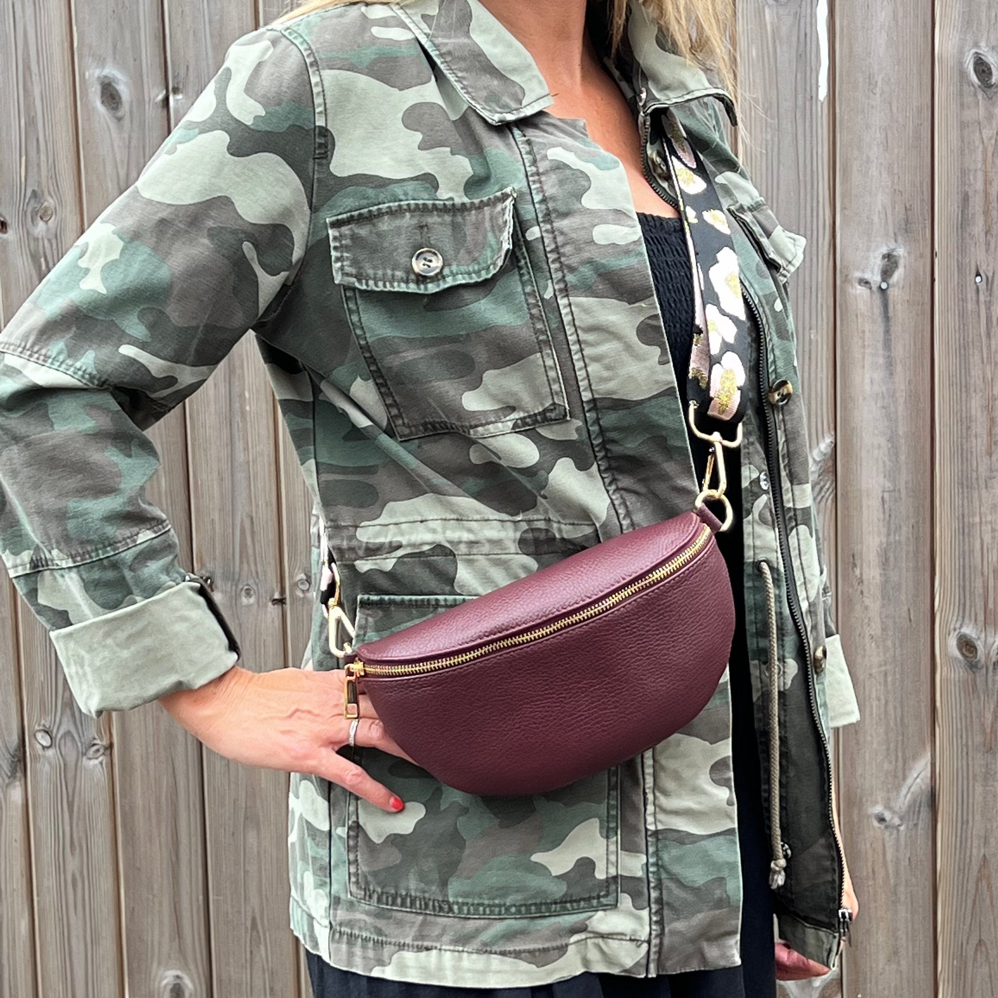 Dark Burgundy Crossbody/ Waist Bag