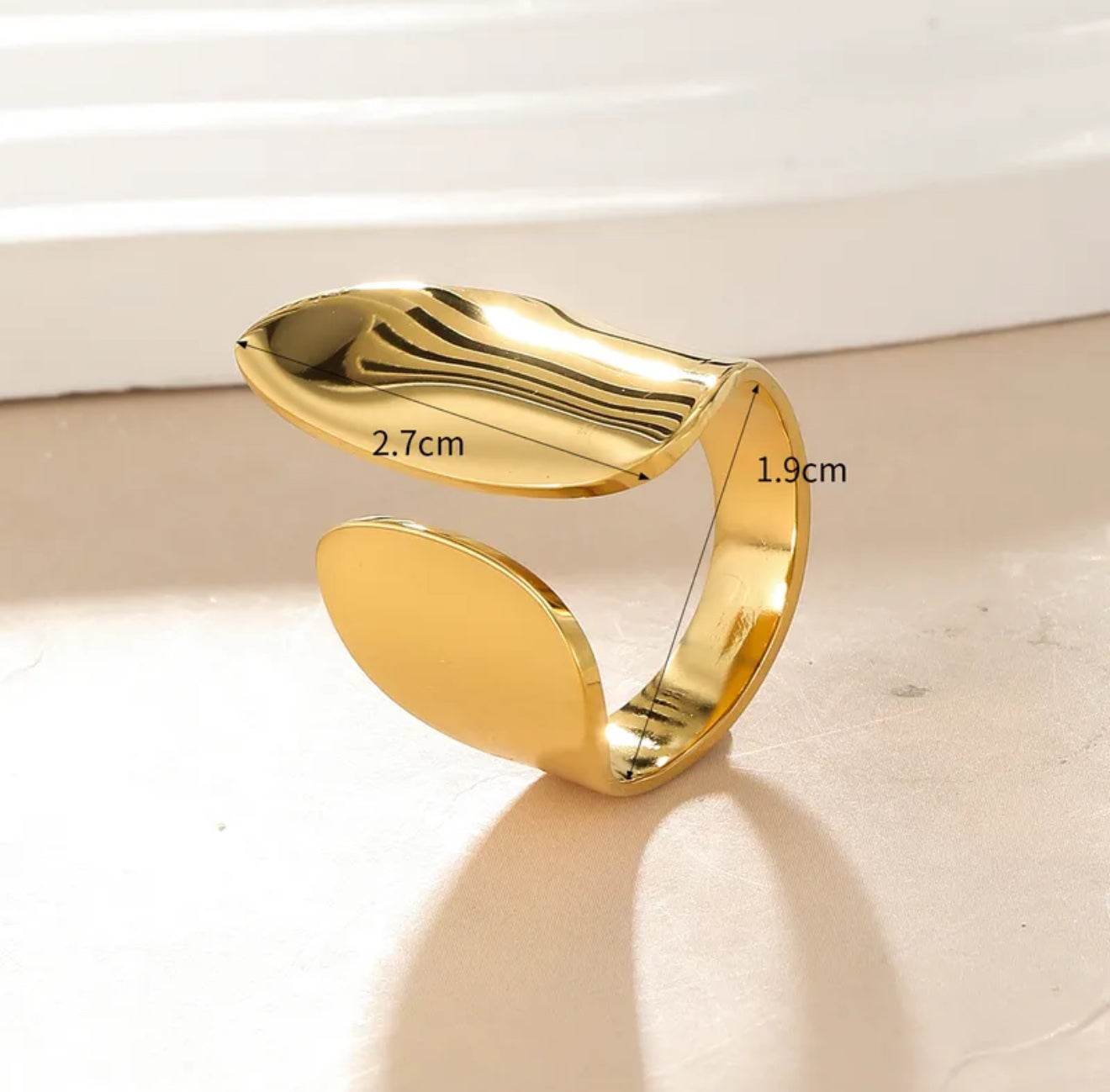 Gold Chunky Adjustable Ring