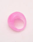 Bright Pink Resin Ring