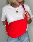 Red Quilted Crossbody Bag