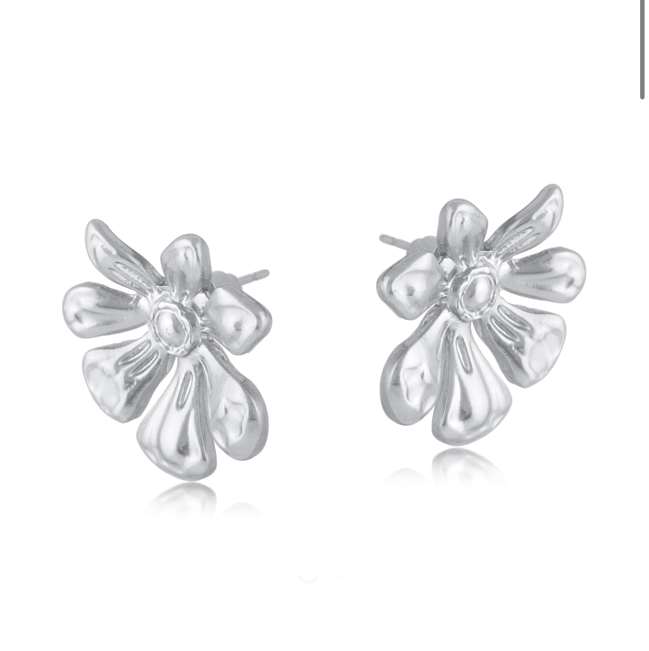 Silver Flower Earrings