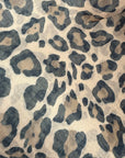 Beige & Tan Leopard Print Scarf