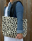 Cream Leopard Tote Bag