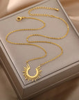 Gold Sunburst Necklace