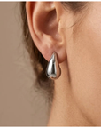 Silver Water Drop Earrings