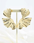 Gold Petal Flower Earrings