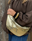 Gold Large Crossbody Bum Bag