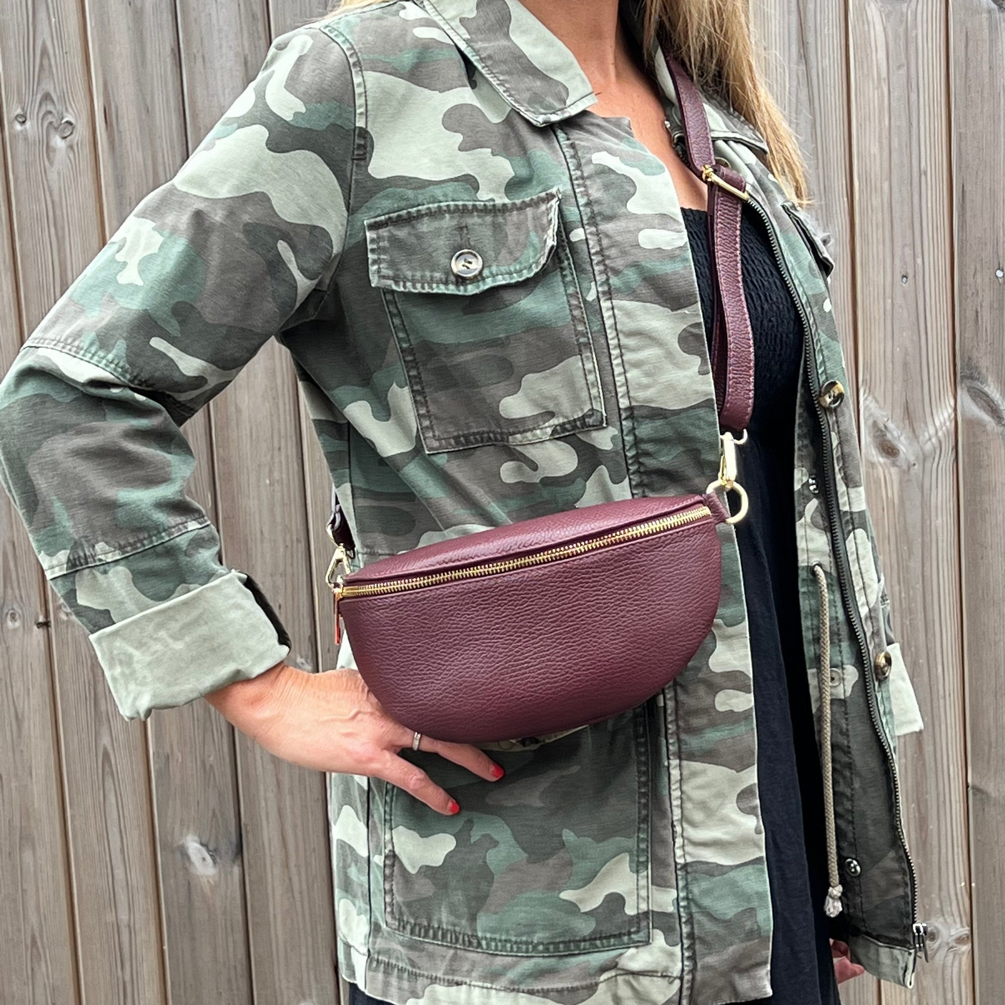 Dark Burgundy Crossbody/ Waist Bag