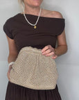 Gold Knitted Cloud Bag