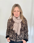 Light Taupe Plain Lightweight Scarf