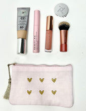 Load image into Gallery viewer, Baby Pink Hearts Small Make Up Bag
