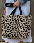 Taupe Leopard Tote Bag
