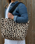 Taupe Leopard Tote Bag