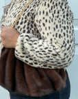 Dark Brown Faux Fur Cloud Bag