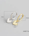 Gold Heart Hoop Huggies