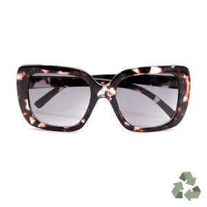 Burgundy Tortoiseshell Squared Framed Sunglasses