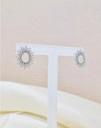 Silver Sunburst Earrings