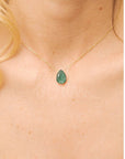 Light Grey Crystal & Gold Delicate Necklace