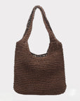 Brown Raffia Shoulder Bag