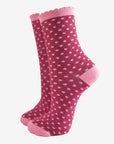 Pink Mix Spot Glitter Socks