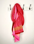 Bright Pink & Red Luxury Scarf