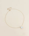 Light Grey Crystal & Gold Delicate Necklace
