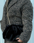 Black Faux Fur Cloud Bag