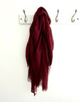 Pre order for dispatch w/c 28/8 - Burgundy Plain Lightweight Scarf