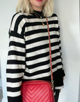 Red Chevron Tassel Bag