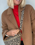 Suede Large Leopard Crossbody/ Waist Bag