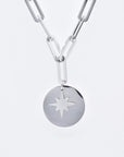 Silver Star & Disc Necklace