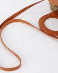 Tan & Straw Handheld/ Crossbody Bag