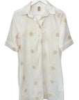 Ecru Embroidered Tunic Shirt Dress