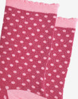 Pink Mix Spot Glitter Socks