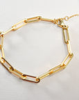 Gold Paperclip Bracelet