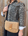 Raffia Buckle Fastening Crossbody / Shoulder Bag