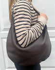2nds Dark Brown Slouchy Tote Bag 2