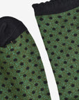 Green & Black Spot Glitter Socks