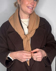 Camel Wool Triangle Scarf/ Necktie