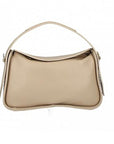Light Taupe Leather Handheld/Crossbody Bag