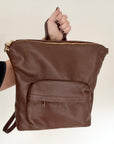 Brown Leather Backpack