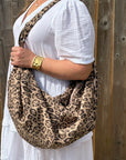 Mocha Animal Print Shoulder/ Crossbody Bag